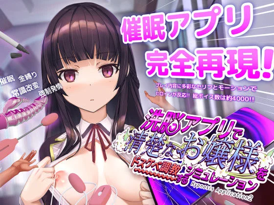 洗脳アプリで清楚なお嬢様をドスケベ調教するシミュレーションのパッケージ画像
