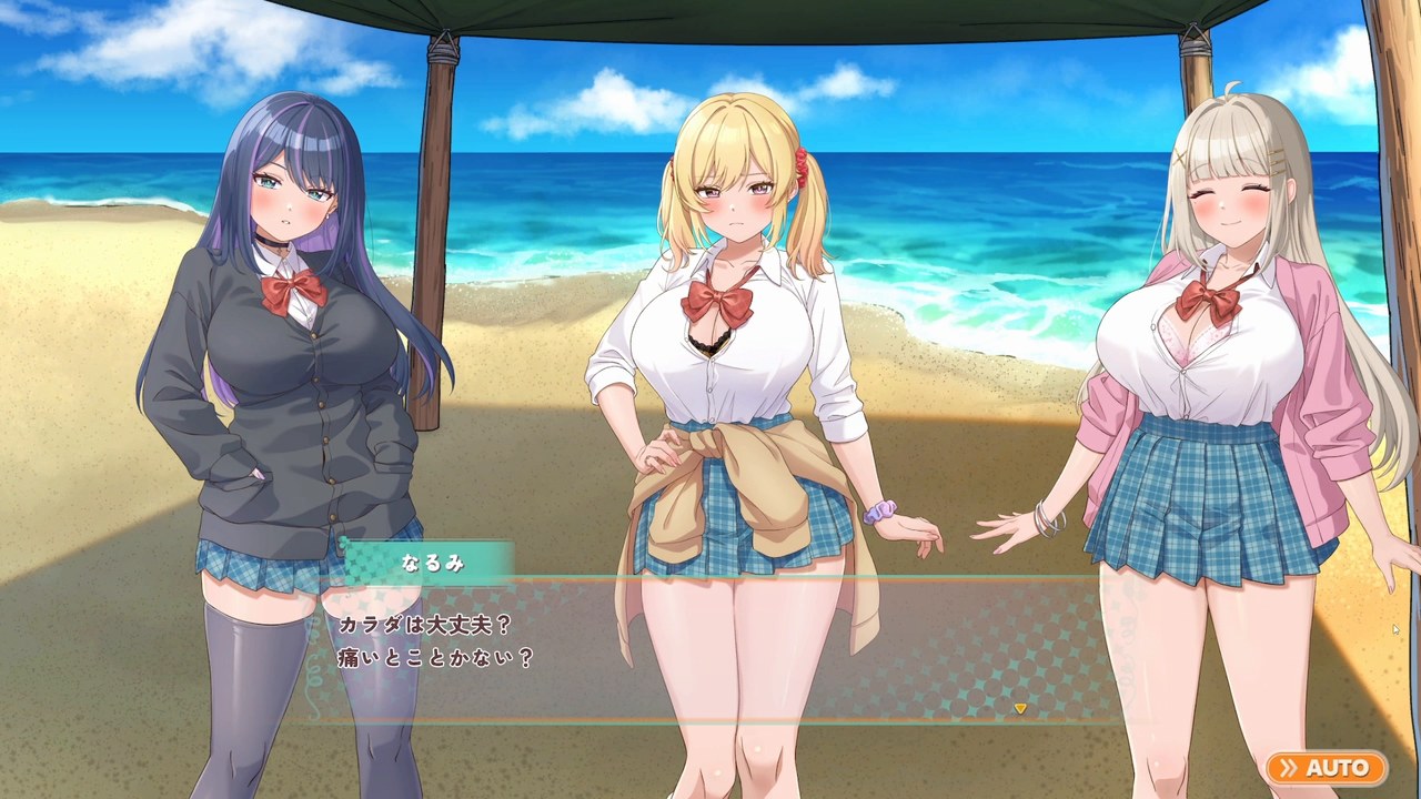漂流初日のギャル3人